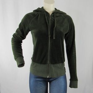 Juicy Couture Green Embelished Zip-Up  Hoodie